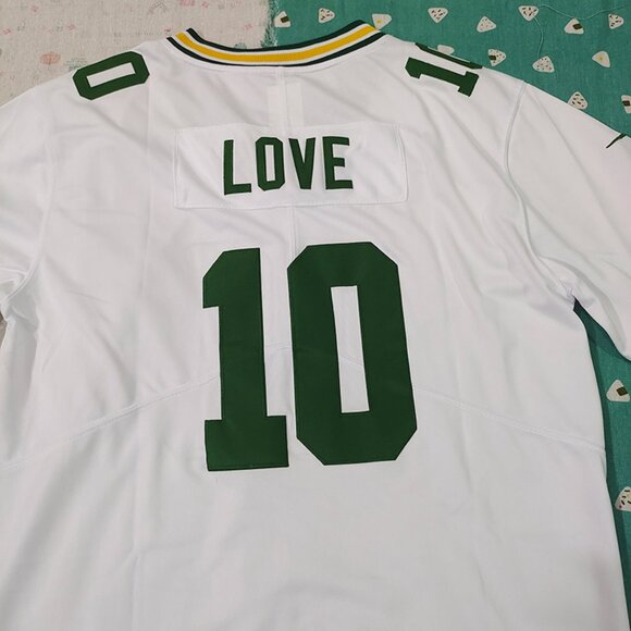 Green bay packers jordan love #10 white jersey - Picture 8 of 10
